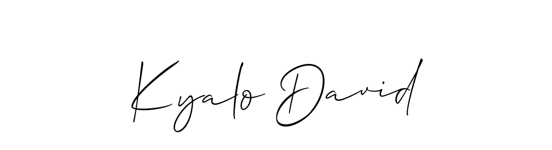 Create a beautiful signature design for name Kyalo David. With this signature (Allison_Script) fonts, you can make a handwritten signature for free. Kyalo David signature style 2 images and pictures png