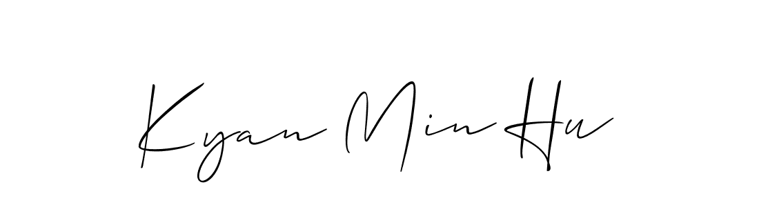 Use a signature maker to create a handwritten signature online. With this signature software, you can design (Allison_Script) your own signature for name Kyan Min Hu. Kyan Min Hu signature style 2 images and pictures png