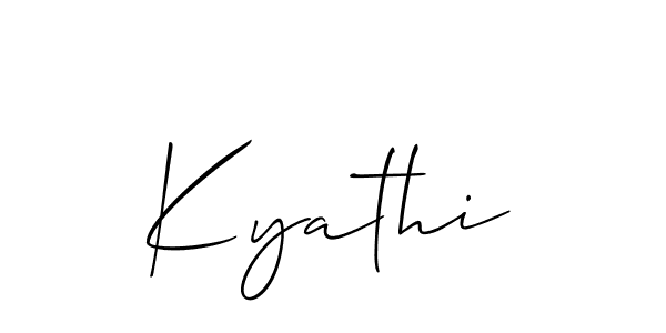 How to make Kyathi signature? Allison_Script is a professional autograph style. Create handwritten signature for Kyathi name. Kyathi signature style 2 images and pictures png