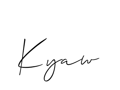 Also You can easily find your signature by using the search form. We will create Kyaw name handwritten signature images for you free of cost using Allison_Script sign style. Kyaw signature style 2 images and pictures png