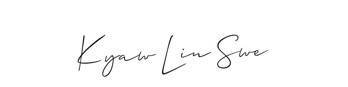 You can use this online signature creator to create a handwritten signature for the name Kyaw Lin Swe. This is the best online autograph maker. Kyaw Lin Swe signature style 2 images and pictures png