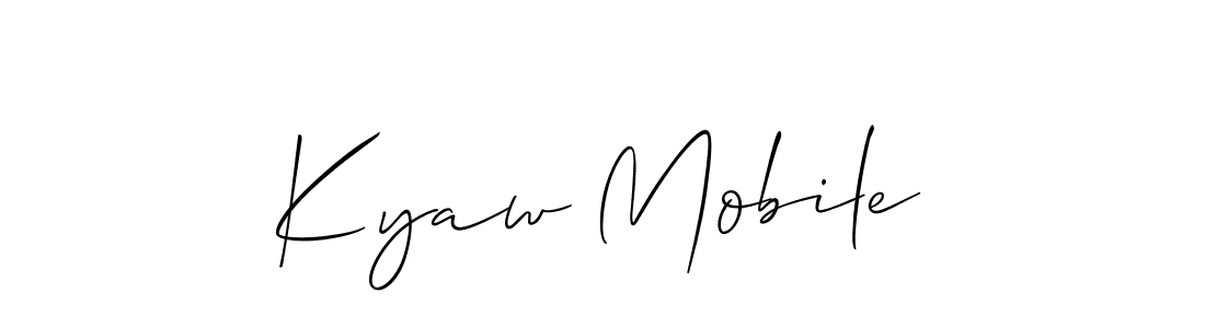 Similarly Allison_Script is the best handwritten signature design. Signature creator online .You can use it as an online autograph creator for name Kyaw Mobile. Kyaw Mobile signature style 2 images and pictures png