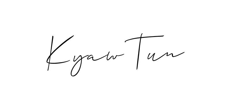Make a beautiful signature design for name Kyaw Tun. Use this online signature maker to create a handwritten signature for free. Kyaw Tun signature style 2 images and pictures png