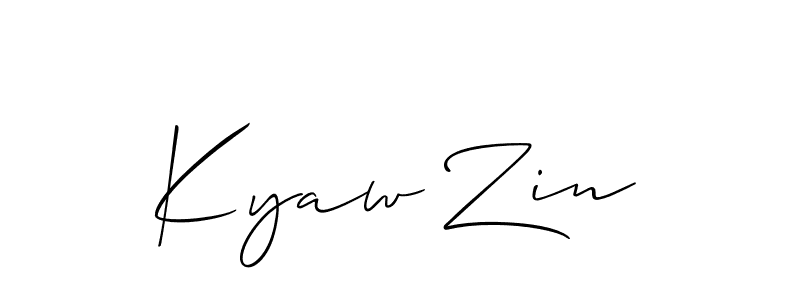 It looks lik you need a new signature style for name Kyaw Zin. Design unique handwritten (Allison_Script) signature with our free signature maker in just a few clicks. Kyaw Zin signature style 2 images and pictures png