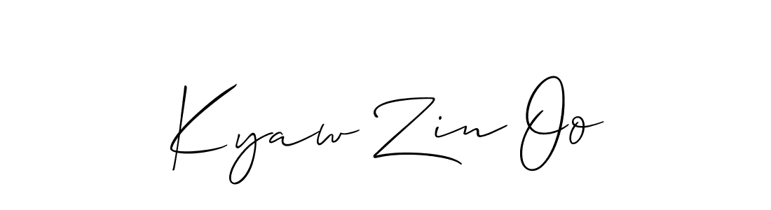 Allison_Script is a professional signature style that is perfect for those who want to add a touch of class to their signature. It is also a great choice for those who want to make their signature more unique. Get Kyaw Zin Oo name to fancy signature for free. Kyaw Zin Oo signature style 2 images and pictures png