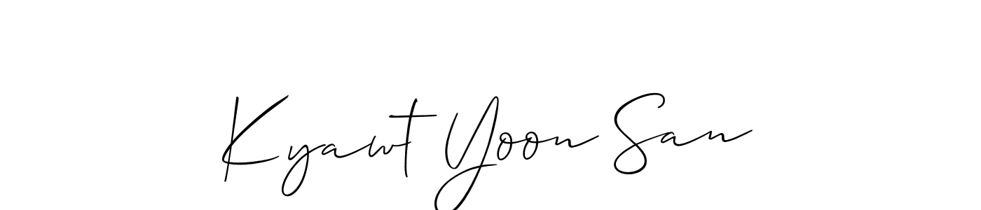 Best and Professional Signature Style for Kyawt Yoon San. Allison_Script Best Signature Style Collection. Kyawt Yoon San signature style 2 images and pictures png