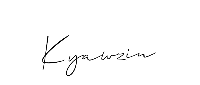 Also we have Kyawzin name is the best signature style. Create professional handwritten signature collection using Allison_Script autograph style. Kyawzin signature style 2 images and pictures png