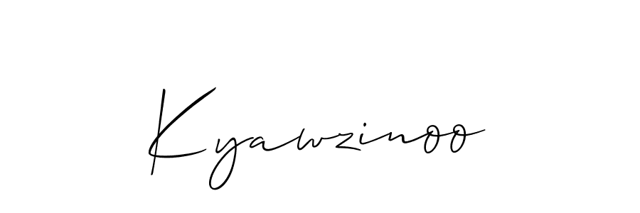 Create a beautiful signature design for name Kyawzinoo. With this signature (Allison_Script) fonts, you can make a handwritten signature for free. Kyawzinoo signature style 2 images and pictures png