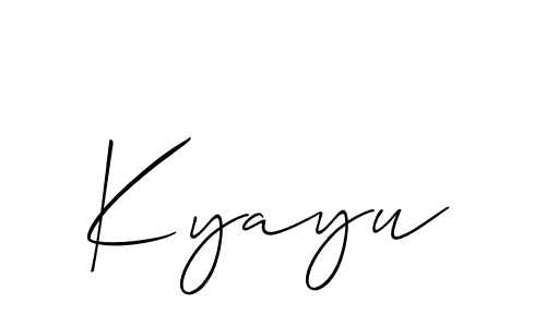 Similarly Allison_Script is the best handwritten signature design. Signature creator online .You can use it as an online autograph creator for name Kyayu. Kyayu signature style 2 images and pictures png