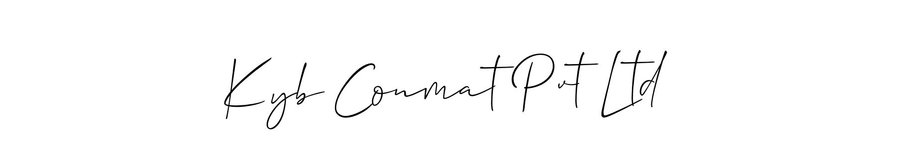 Also You can easily find your signature by using the search form. We will create Kyb Conmat Pvt Ltd name handwritten signature images for you free of cost using Allison_Script sign style. Kyb Conmat Pvt Ltd signature style 2 images and pictures png