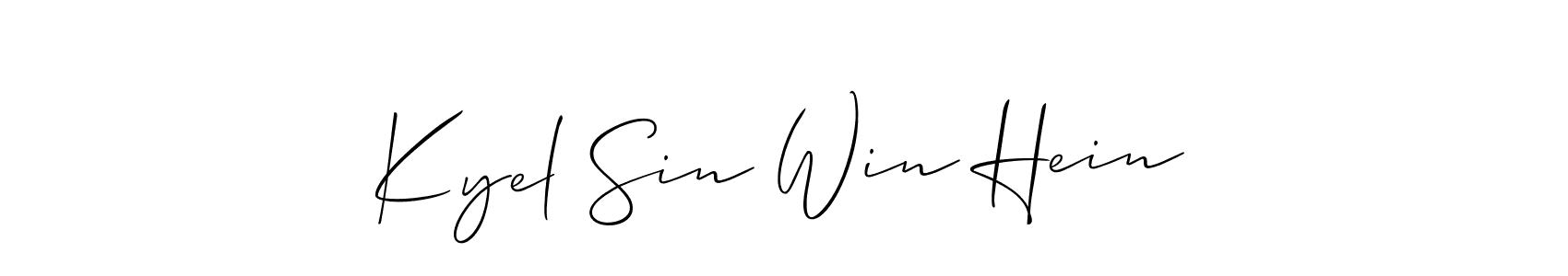 Kyel Sin Win Hein stylish signature style. Best Handwritten Sign (Allison_Script) for my name. Handwritten Signature Collection Ideas for my name Kyel Sin Win Hein. Kyel Sin Win Hein signature style 2 images and pictures png