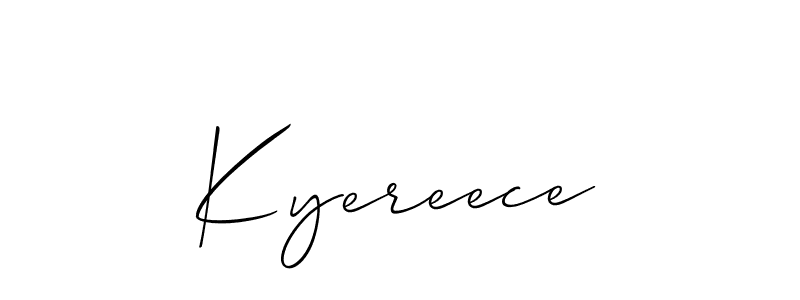 Allison_Script is a professional signature style that is perfect for those who want to add a touch of class to their signature. It is also a great choice for those who want to make their signature more unique. Get Kyereece name to fancy signature for free. Kyereece signature style 2 images and pictures png