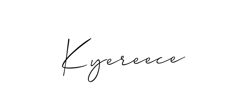 Allison_Script is a professional signature style that is perfect for those who want to add a touch of class to their signature. It is also a great choice for those who want to make their signature more unique. Get Kyereece name to fancy signature for free. Kyereece signature style 2 images and pictures png