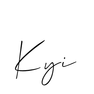 How to make Kyi name signature. Use Allison_Script style for creating short signs online. This is the latest handwritten sign. Kyi signature style 2 images and pictures png