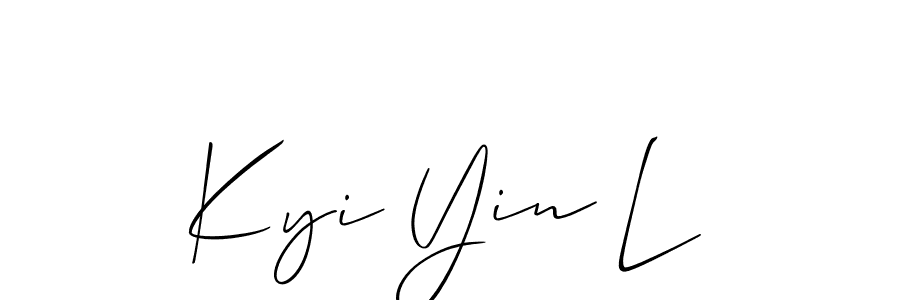 Make a beautiful signature design for name Kyi Yin L. Use this online signature maker to create a handwritten signature for free. Kyi Yin L signature style 2 images and pictures png