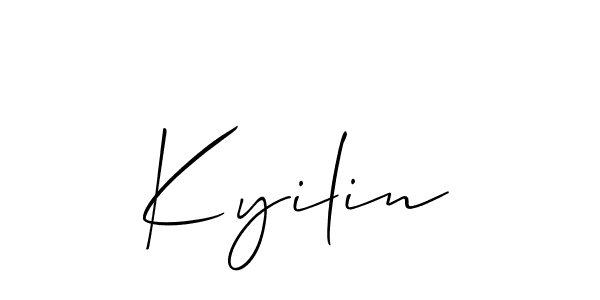 It looks lik you need a new signature style for name Kyilin. Design unique handwritten (Allison_Script) signature with our free signature maker in just a few clicks. Kyilin signature style 2 images and pictures png