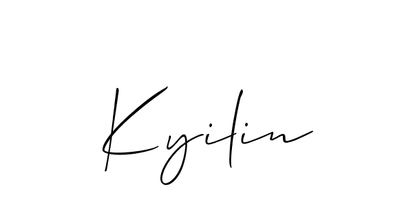Design your own signature with our free online signature maker. With this signature software, you can create a handwritten (Allison_Script) signature for name Kyilin. Kyilin signature style 2 images and pictures png