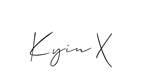 Design your own signature with our free online signature maker. With this signature software, you can create a handwritten (Allison_Script) signature for name Kyin X. Kyin X signature style 2 images and pictures png