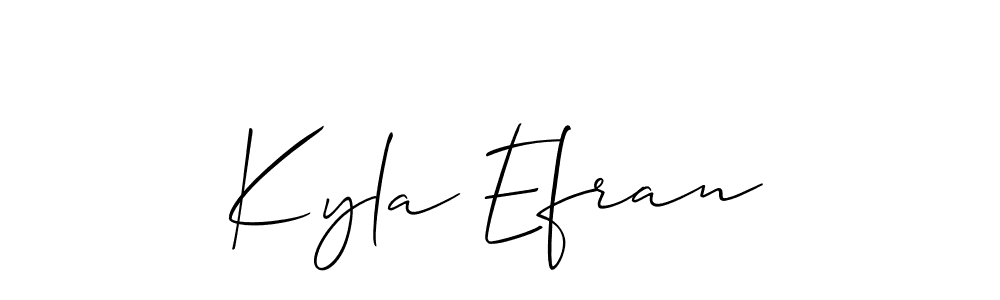 if you are searching for the best signature style for your name Kyla Efran. so please give up your signature search. here we have designed multiple signature styles  using Allison_Script. Kyla Efran signature style 2 images and pictures png