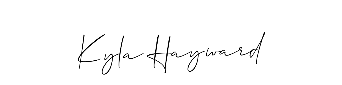 Also we have Kyla Hayward name is the best signature style. Create professional handwritten signature collection using Allison_Script autograph style. Kyla Hayward signature style 2 images and pictures png