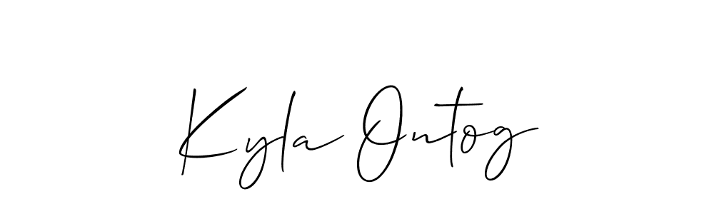 How to make Kyla Ontog signature? Allison_Script is a professional autograph style. Create handwritten signature for Kyla Ontog name. Kyla Ontog signature style 2 images and pictures png