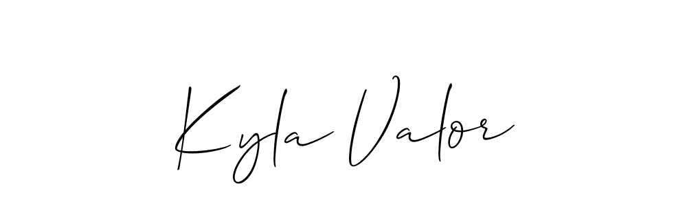 Design your own signature with our free online signature maker. With this signature software, you can create a handwritten (Allison_Script) signature for name Kyla Valor. Kyla Valor signature style 2 images and pictures png