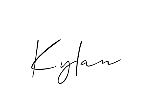 Kylan stylish signature style. Best Handwritten Sign (Allison_Script) for my name. Handwritten Signature Collection Ideas for my name Kylan. Kylan signature style 2 images and pictures png