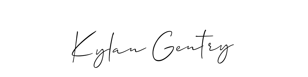 Design your own signature with our free online signature maker. With this signature software, you can create a handwritten (Allison_Script) signature for name Kylan Gentry. Kylan Gentry signature style 2 images and pictures png