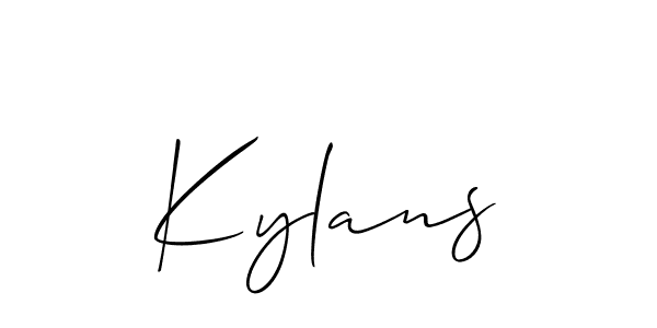 Kylans stylish signature style. Best Handwritten Sign (Allison_Script) for my name. Handwritten Signature Collection Ideas for my name Kylans. Kylans signature style 2 images and pictures png