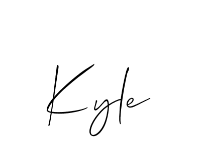 Design your own signature with our free online signature maker. With this signature software, you can create a handwritten (Allison_Script) signature for name Kyle. Kyle signature style 2 images and pictures png