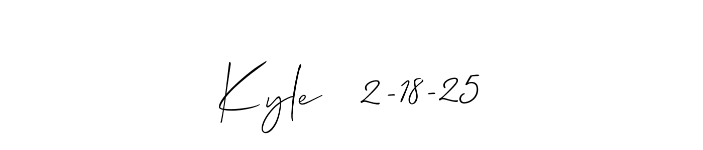 You can use this online signature creator to create a handwritten signature for the name Kyle   2-18-25. This is the best online autograph maker. Kyle   2-18-25 signature style 2 images and pictures png