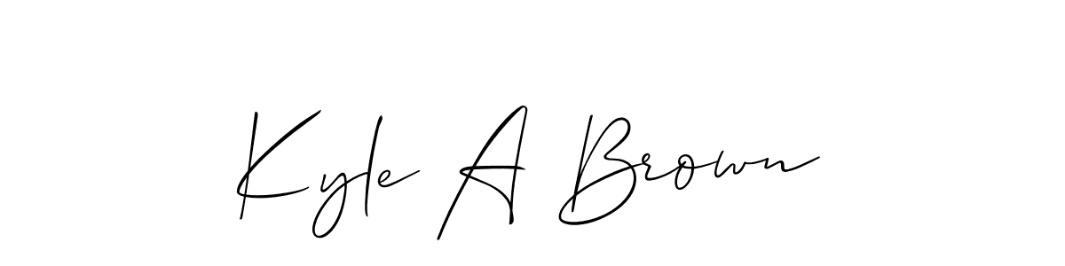 Similarly Allison_Script is the best handwritten signature design. Signature creator online .You can use it as an online autograph creator for name Kyle A Brown. Kyle A Brown signature style 2 images and pictures png