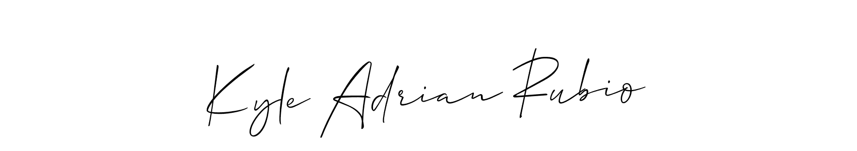 Allison_Script is a professional signature style that is perfect for those who want to add a touch of class to their signature. It is also a great choice for those who want to make their signature more unique. Get Kyle Adrian Rubio name to fancy signature for free. Kyle Adrian Rubio signature style 2 images and pictures png