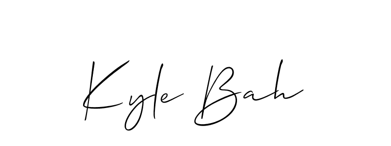 Allison_Script is a professional signature style that is perfect for those who want to add a touch of class to their signature. It is also a great choice for those who want to make their signature more unique. Get Kyle Bah name to fancy signature for free. Kyle Bah signature style 2 images and pictures png