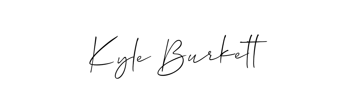 if you are searching for the best signature style for your name Kyle Burkett. so please give up your signature search. here we have designed multiple signature styles  using Allison_Script. Kyle Burkett signature style 2 images and pictures png