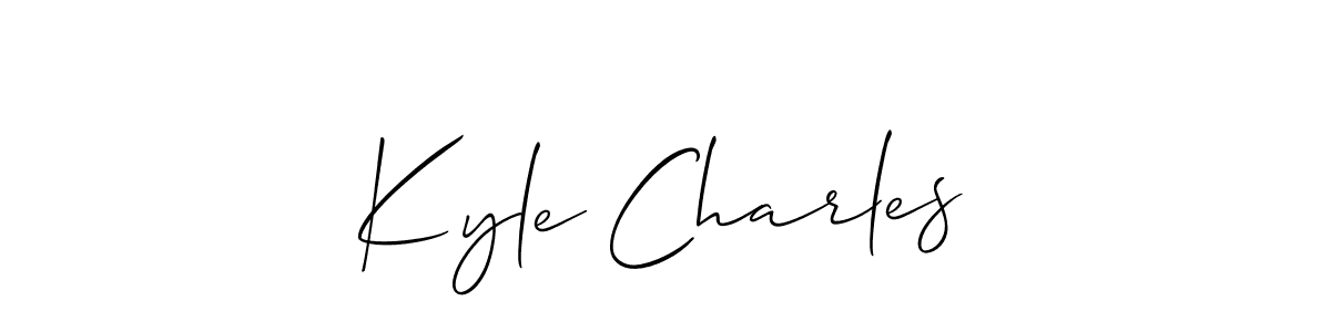 How to make Kyle Charles name signature. Use Allison_Script style for creating short signs online. This is the latest handwritten sign. Kyle Charles signature style 2 images and pictures png