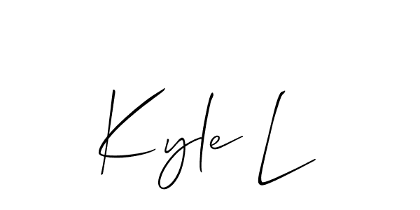 How to Draw Kyle L signature style? Allison_Script is a latest design signature styles for name Kyle L. Kyle L signature style 2 images and pictures png