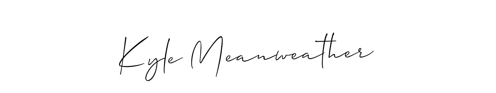 Create a beautiful signature design for name Kyle Meanweather. With this signature (Allison_Script) fonts, you can make a handwritten signature for free. Kyle Meanweather signature style 2 images and pictures png