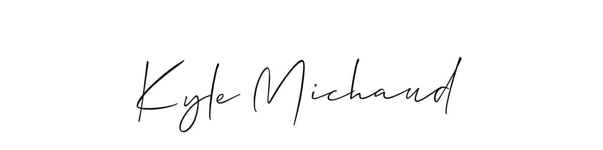 Kyle Michaud stylish signature style. Best Handwritten Sign (Allison_Script) for my name. Handwritten Signature Collection Ideas for my name Kyle Michaud. Kyle Michaud signature style 2 images and pictures png