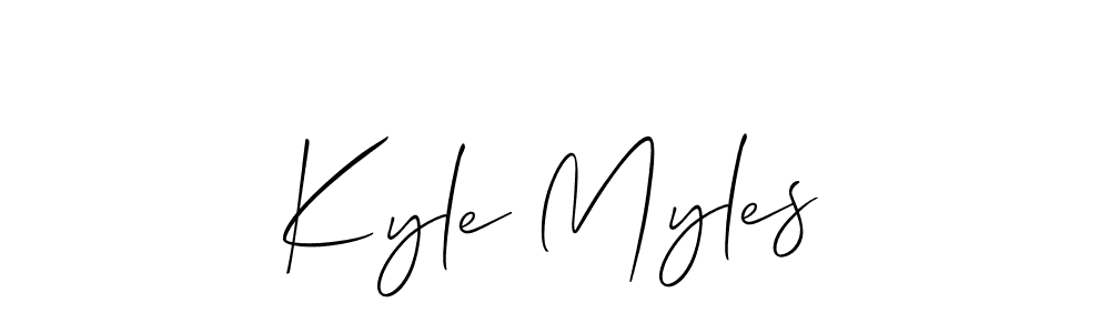 You should practise on your own different ways (Allison_Script) to write your name (Kyle Myles) in signature. don't let someone else do it for you. Kyle Myles signature style 2 images and pictures png