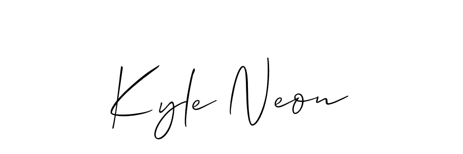 How to make Kyle Neon name signature. Use Allison_Script style for creating short signs online. This is the latest handwritten sign. Kyle Neon signature style 2 images and pictures png