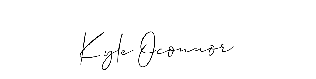 How to make Kyle Oconnor name signature. Use Allison_Script style for creating short signs online. This is the latest handwritten sign. Kyle Oconnor signature style 2 images and pictures png