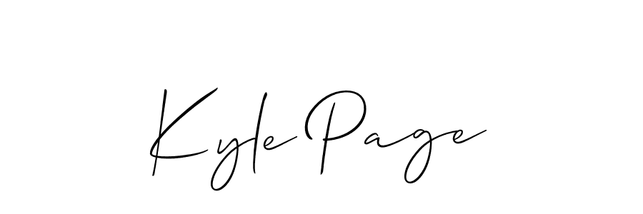 You should practise on your own different ways (Allison_Script) to write your name (Kyle Page) in signature. don't let someone else do it for you. Kyle Page signature style 2 images and pictures png