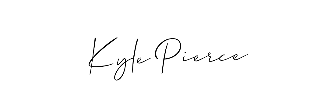 You should practise on your own different ways (Allison_Script) to write your name (Kyle Pierce) in signature. don't let someone else do it for you. Kyle Pierce signature style 2 images and pictures png