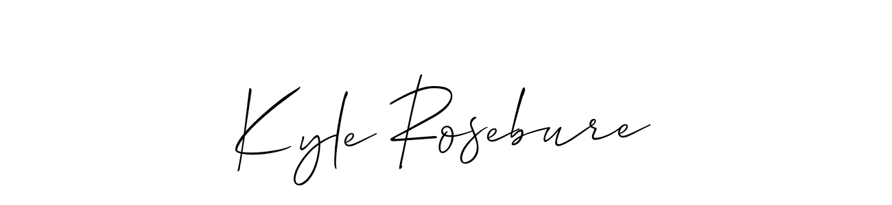 Kyle Rosebure stylish signature style. Best Handwritten Sign (Allison_Script) for my name. Handwritten Signature Collection Ideas for my name Kyle Rosebure. Kyle Rosebure signature style 2 images and pictures png