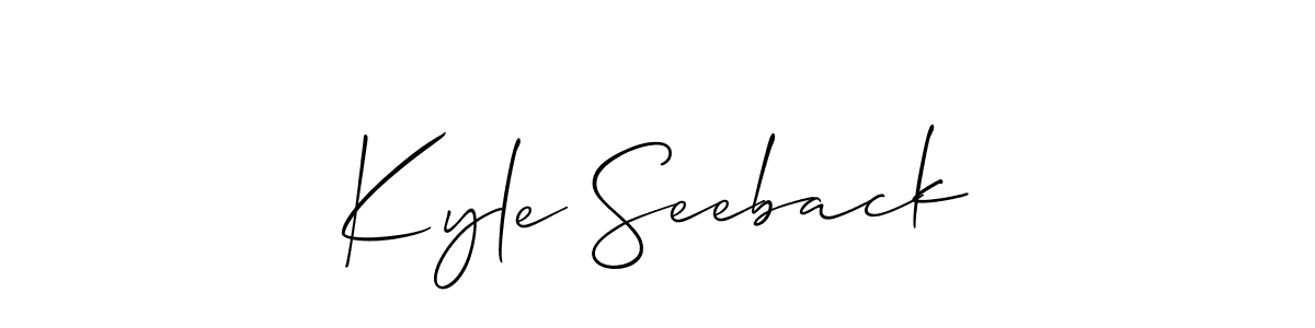 You should practise on your own different ways (Allison_Script) to write your name (Kyle Seeback) in signature. don't let someone else do it for you. Kyle Seeback signature style 2 images and pictures png