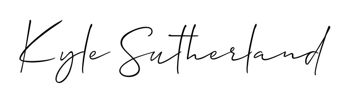 Looking for an artistic signature for Kyle Sutherland? The Allison_Script calligraphy style gives a sophisticated flow suitable for business cards and emails. Kyle Sutherland signature style 2 images and pictures png