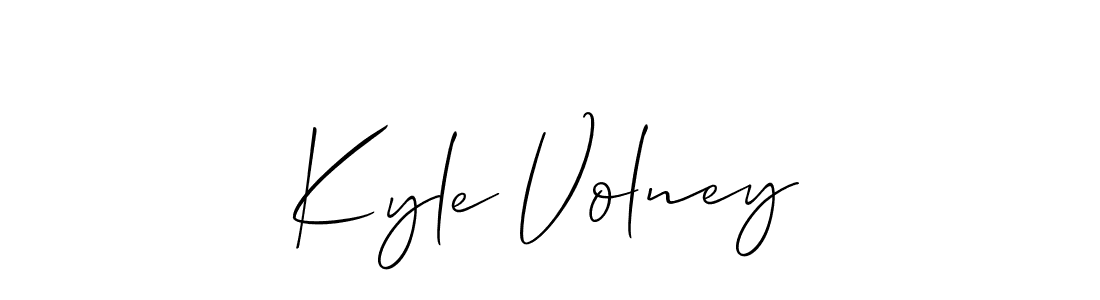 The best way (Allison_Script) to make a short signature is to pick only two or three words in your name. The name Kyle Volney include a total of six letters. For converting this name. Kyle Volney signature style 2 images and pictures png