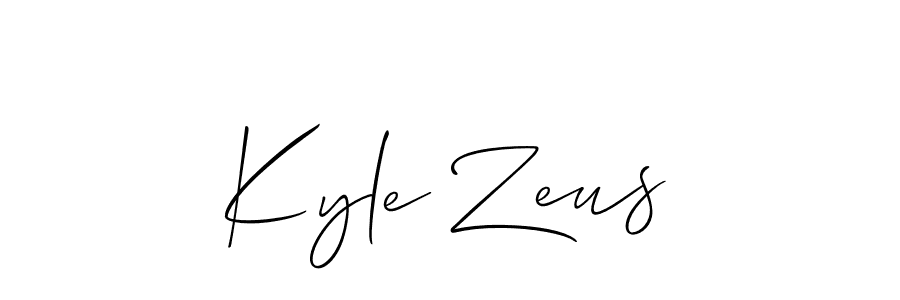 Make a beautiful signature design for name Kyle Zeus. With this signature (Allison_Script) style, you can create a handwritten signature for free. Kyle Zeus signature style 2 images and pictures png