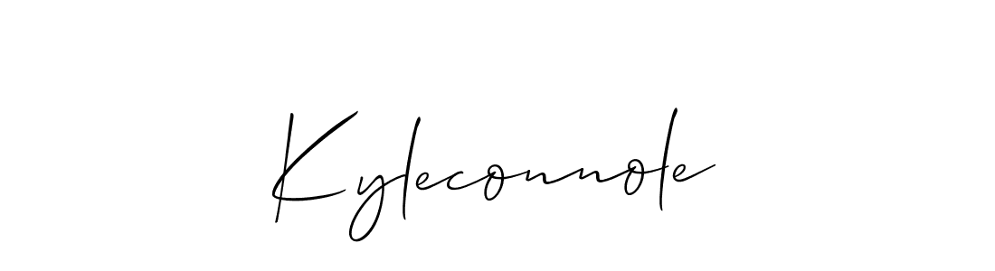 Use a signature maker to create a handwritten signature online. With this signature software, you can design (Allison_Script) your own signature for name Kyleconnole. Kyleconnole signature style 2 images and pictures png